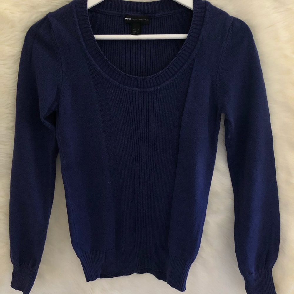Mango dark blue top